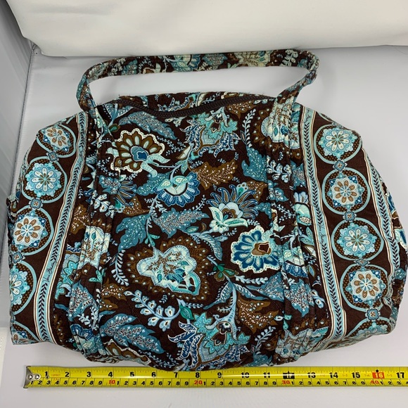 Vera Bradley Blue and Brown Duffle Bag - Picture 5 of 6